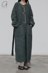 MUTEDANCE long wool jacket MD23FW02 blue gray PM96